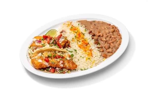Battered Cod Taco Plate
