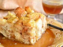 Banana Bread Pudding with Rum Toffee Sauce