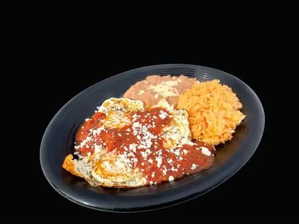 A23. Huevos Rancheros-3EggsOvrEasyTopedW/Salsa,QuesoFresco -R&B