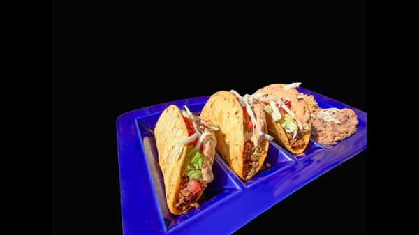 Puffy Tacos Plate (3)