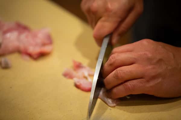 chef preparing fish