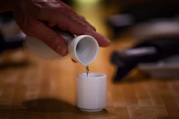 pouring beverage