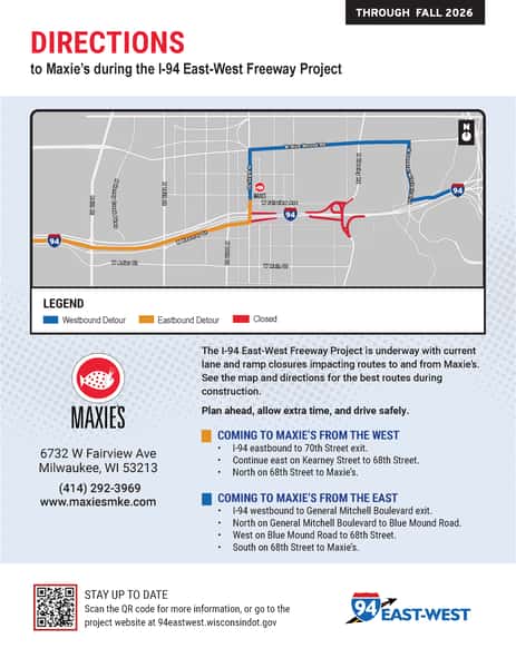 Maxie's Detour Map