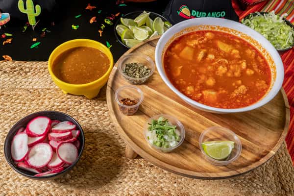 menudo tortillas y bebida