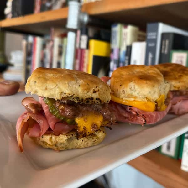 Ham and Cheddar Biscuit Sliders