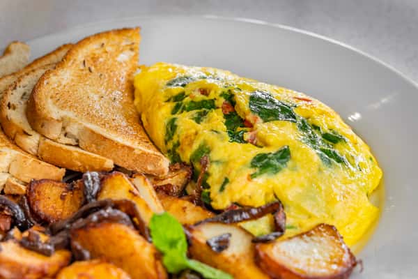 Egg breakfast with toast