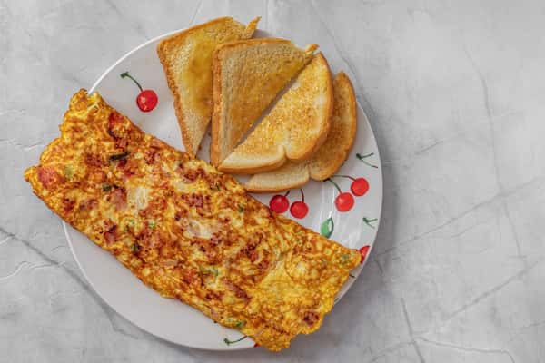 Western Omlet (Ham, Onions, Green Peppers, Tomatoes, Cheese)