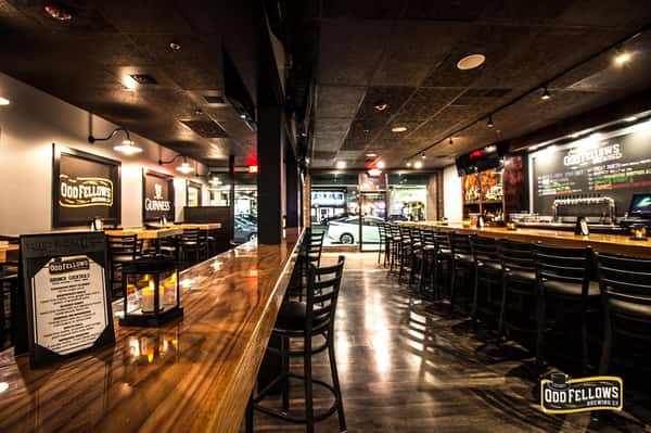 Interior shot of Odd Fellows brewery