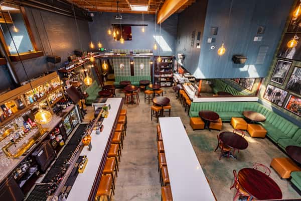 overhead view of event space