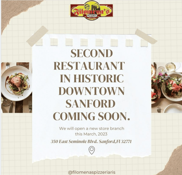 second restaurant flyer opening soon