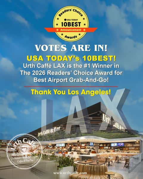 Incredible News, Urth Caffé Family! USA TODAY's 10BEST has voted Urth Caffé as the #1 Winner in the 2026 Readers' Choice Award for Best Airport Grab-And-Go ❤️🏆
We would like to extend our gratitude to YOU, for spreading the word and supporting all things Urth! Your overwhelming love and appreciation for the Urth name truly encapsulates what our teams are always pushing to achieve — connection between people, our planet, and providing pleasurable dining experiences for our friends and family.
From our hearts to yours, we strive to serve many more great communities across the U.S. and abroad. This marks a new chapter for the Urth Caffé name as we look for new opportunities everywhere; we can't wait to serve you and your loved ones in many more beautiful neighborhoods and shops!
#urthcaffe #usatoday #10best #2026readerschoiceaward #healthyliving