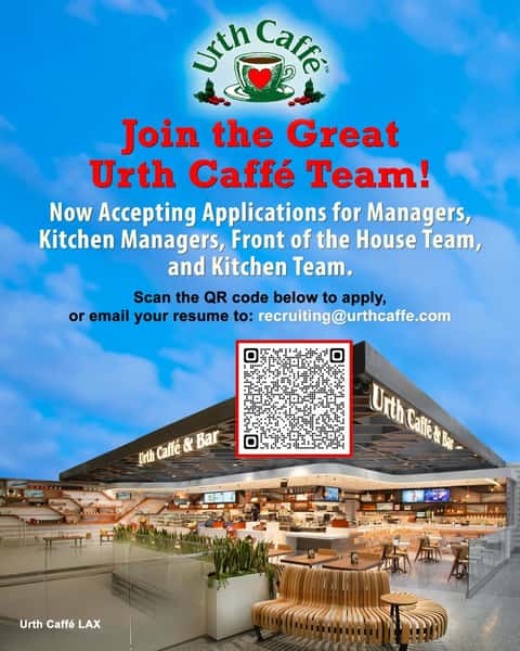 Seeking a full-time position with great benefits, learning opportunities, and an inclusive environment? ☕🥰
Join the Great Urth Caffé Team! We're looking for passionate, committed team members who are excited about working with our esteemed guests and providing excellent food and drinks.
You're a great fit if you are:
- Friendly, upbeat, and love working with diverse communities across Southern California
- Reliable and detail-oriented, able to thrive in a fast-paced environment
- A team player with a positive attitude that encourages team members
- Eager to learn and grow within the company
- Passionate about great food, coffee, and service
- Bring your enthusiasm and let your personality shine—we'd love to have you be part of our Urth Family! ✨🌿
Check out the 🔗 in our bio to apply today!
#urthcaffe #recruiting #jobsearch #jobs #customerservice