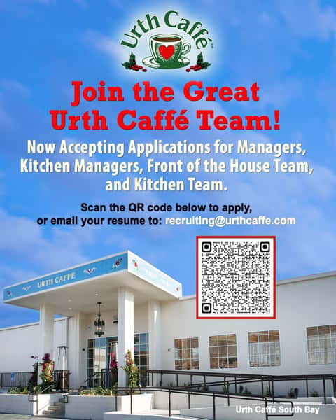 Seeking a full-time position with great benefits, learning opportunities, and an inclusive environment? ☕🥰
Join the Great Urth Caffé Team! We're looking for passionate, committed team members who are excited about working with our esteemed guests and providing excellent food and drinks.
You're a great fit if you are:
- Friendly, upbeat, and love working with diverse communities across Southern California
- Reliable and detail-oriented, able to thrive in a fast-paced environment
- A team player with a positive attitude that encourages team members
- Eager to learn and grow within the company
- Passionate about great food, coffee, and service
Bring your enthusiasm and let your personality shine—we'd love to have you be part of our Urth Family! ✨🌿
#urthcaffe #recruiting #jobsearch #jobs #customerservice
