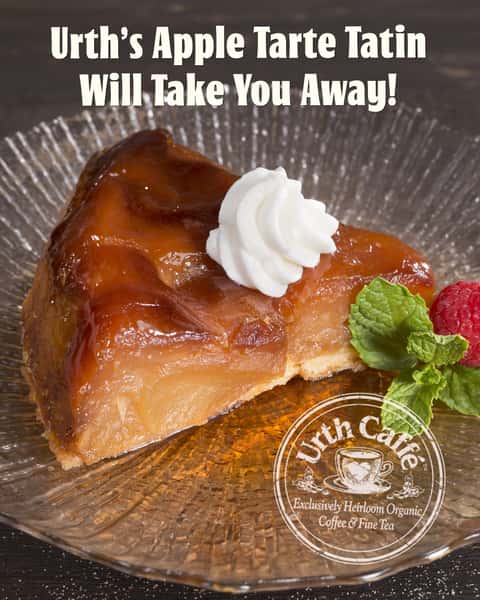 Pumpkins get all the love this time of year, but don't forget about apples! In the season of apple bobbing and all things apple, Urth's Apple Tarte Tatin is the perfect treat 🍎❤️

Urth's exquisite Apple Tarte Tatin will transport you to France and is packed with fragrant, warm, plump apples filled with luxurious spices baked into a rich buttery crust — it is the perfect balance of sweetness without being overpowering. Pair with Urth Caffé's signature Espresso — heirloom organic and strong for the perfect balancing of flavor and texture.

#urthcaffe #caramelapples #appletartetatin #fallvibes #comfortfood