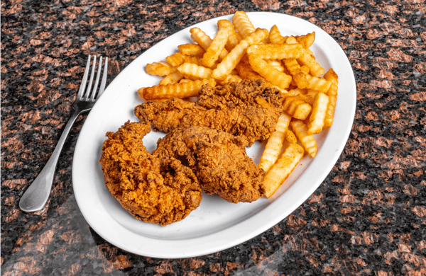 2 Chicken strips & fries (No sides included)