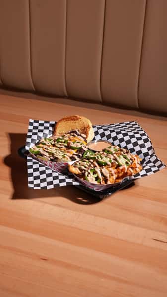 Jalapeno Wagyu Smash Burger and Loaded Fries.