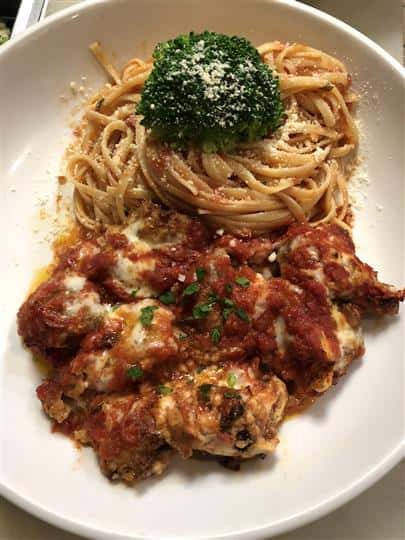 pasta with cooked chicken