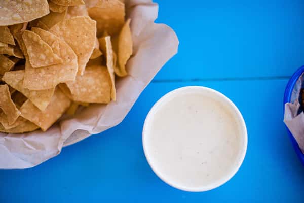 Chips and Green Chili Queso