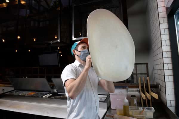 making pizza