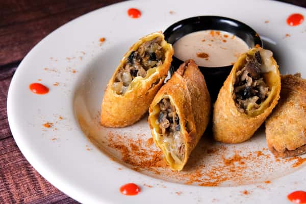 Philly Cheese Steak Spring Rolls
