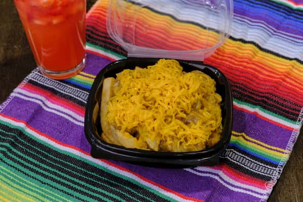 Pork Fries on top of a colorful cloth