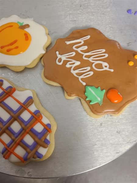 Fall themed sugar cookies
