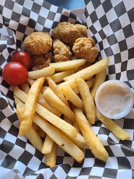 chicken bites with french fries