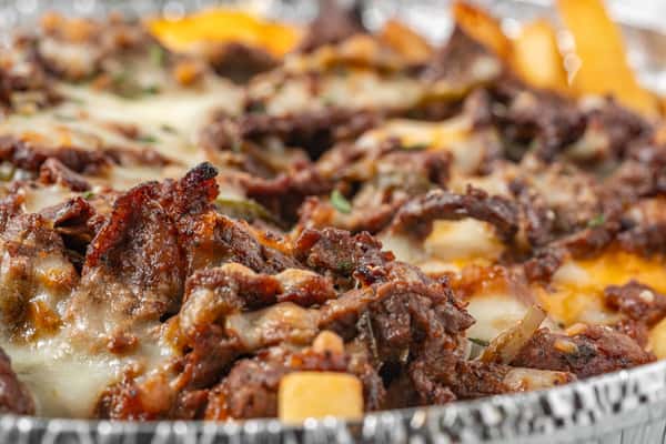 Loaded Philly Steak And Cheese Fries