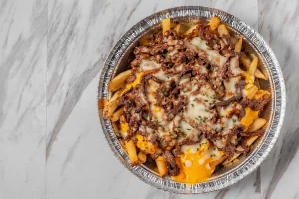 Loaded Philly Steak And Cheese Fries