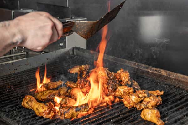 Chicken being prepared