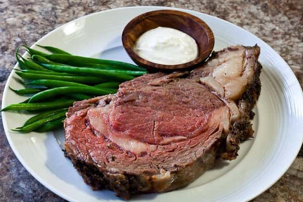 Prime rib with string beans