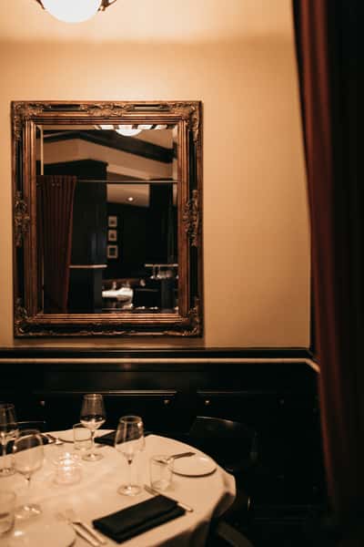large gilded mirror
