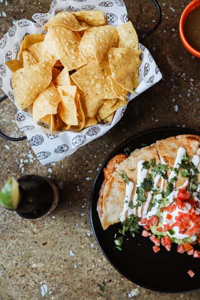 Chips and quesadillas