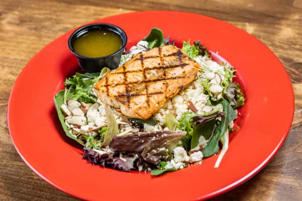 Grilled Salmon Mediterranean Salad