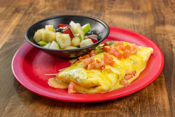 Spinich And Mushroom Omlette