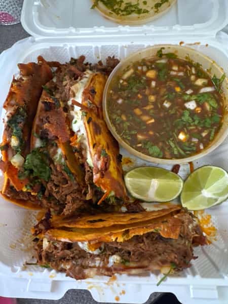 Takeout order of mexican food