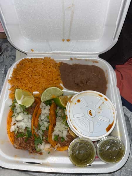Takeout order of mexican food