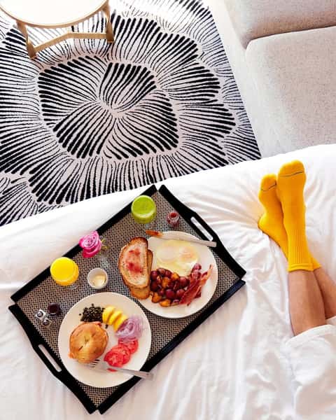 In-room brunch in suite