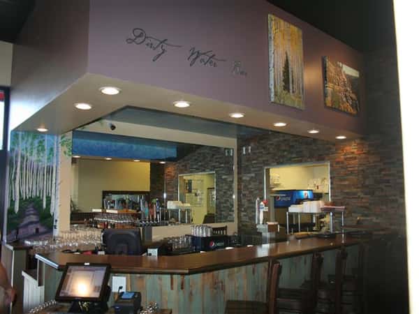 Cash register with the bar area in the background