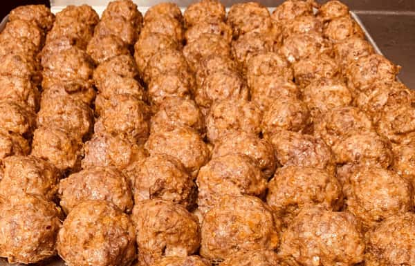 Assortment of Meatballs on a tray