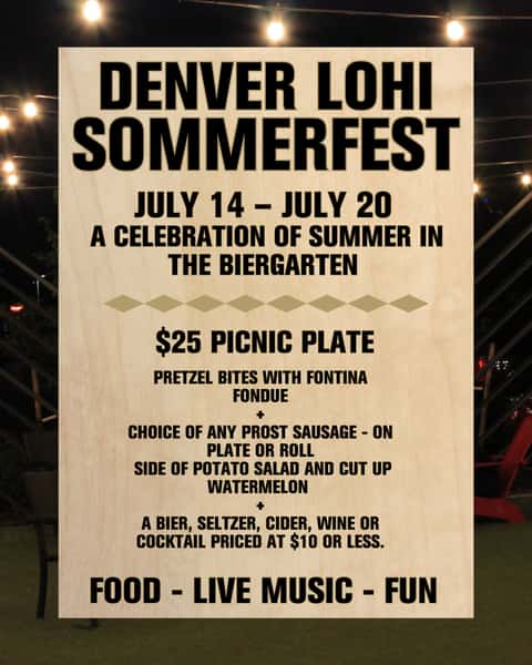 Denver Sommerfest Menu