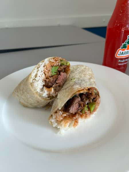 Steak Tip BBQ Rice Broccoli Wrap