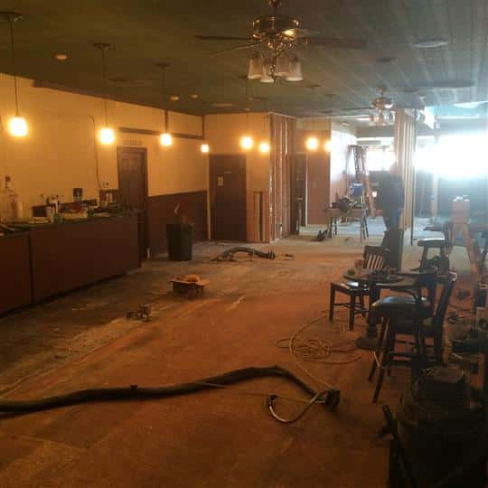 Image from remodeling of the dining room area.