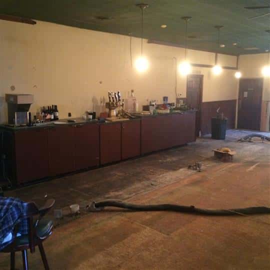 Remodeling the inside of the restaurant.