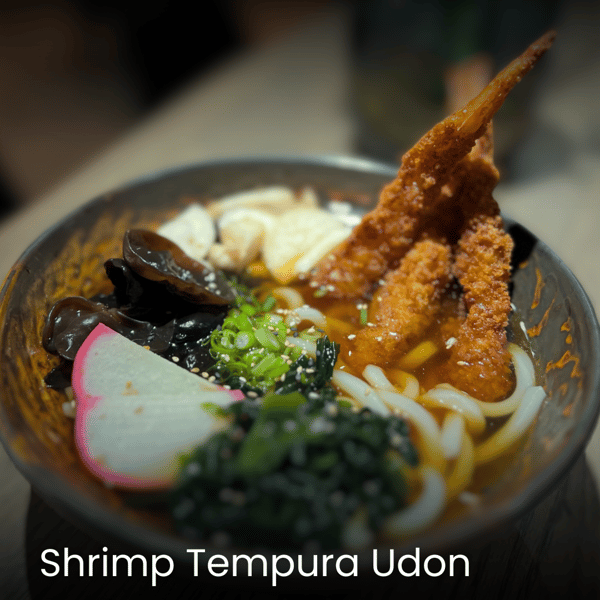 Shrimp Tempura udon in Houston, Best udon in Houston, Peruvian Japanese fusion cuisine