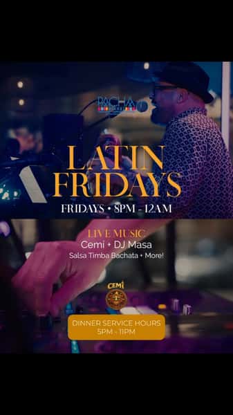 Your Friday plans start tonight! ✨ Enjoy live music, amazing food, handcrafted cocktails, and the best Latin Friday vibes with @cemi_band_official & DJ Masa. 🎶🍸
Salsa • Timba • Bachata & more
🍽️ Dinner service: 5PM–11PM
🎶 Live music: 8PM–12AM
.
.
#latinfridays #houstonnightlife #livemusichouston #houstondatenight #pachanikkei