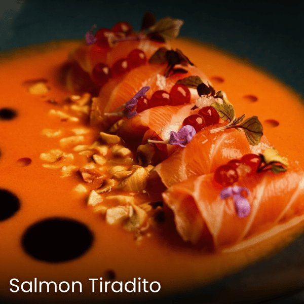 Salmon Tiradito, best salmon tiradito in Houston