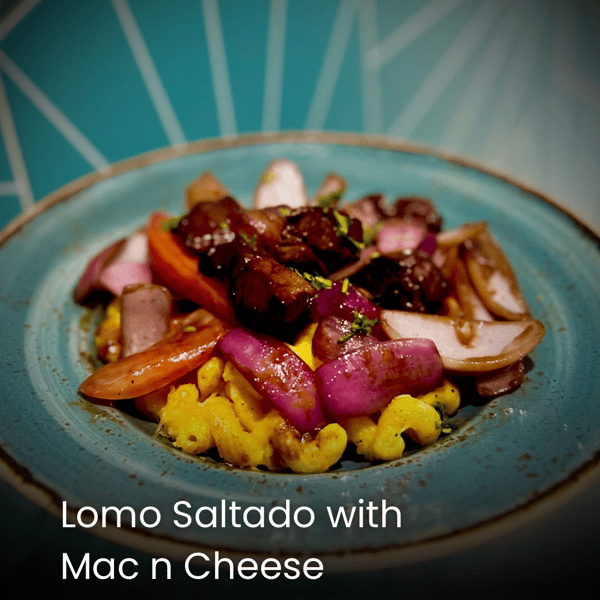 Lomo Salatado with Mac n Cheese