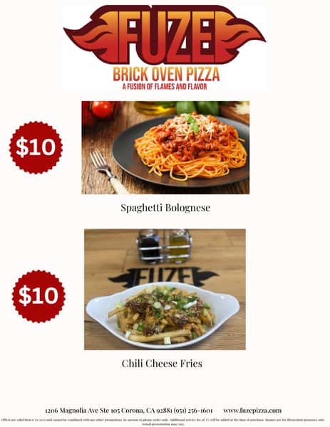 Spaghetti Bolognese and Chilli Cheese Fries