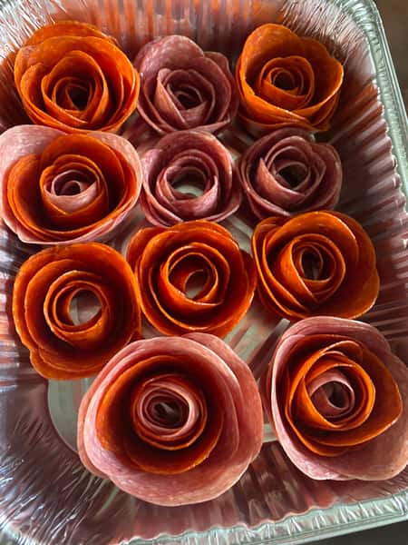 Pepperoni and Salami Roses